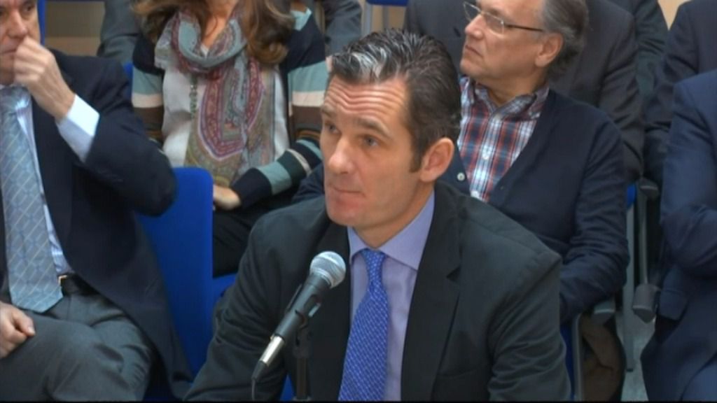 Urdangarin, durante el juicio en Palma