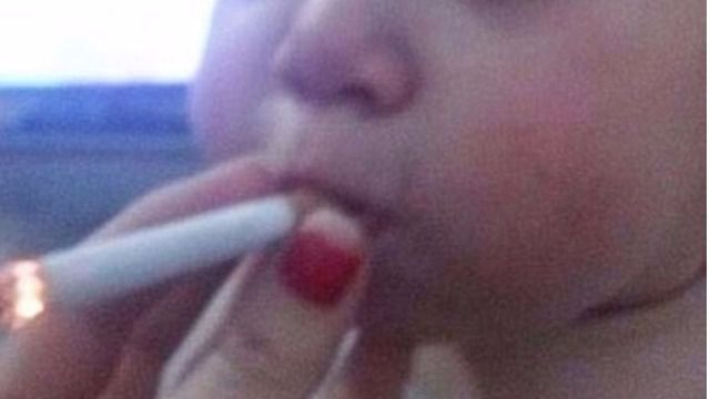 Tsunami de críticas por la imagen de un bebé fumando en Instagram