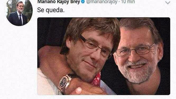 Rajoy intenta convencer a Puigdemont emulando a Piqué