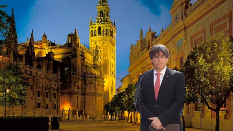 Puigdemont anuncia que traslada la sede de la Generalitat a Sevilla