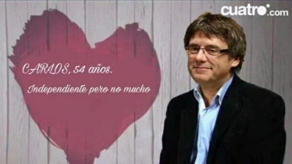Puigdemont va a First Dates para dialogar con alguien