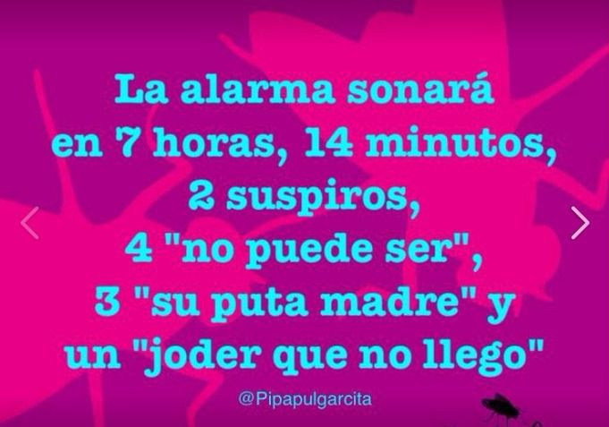 Un domingo cualquiera al programar el despertador