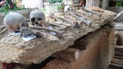 Sarcófago hallado en la iglesia de San Fermo de Maggiore, en Verona. Imagen facilitada por el Instituto de Biología Evolutiva
