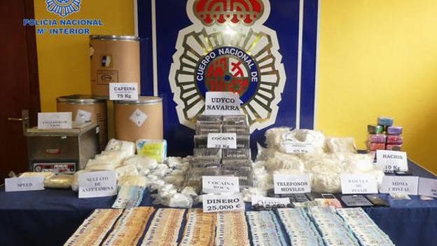 Intervienen 65 kilos de speed y 32 de cocaína con destino a los Sanfermines