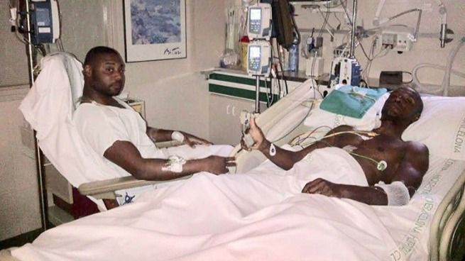 Abidal publica una foto del trasplante para 'defender el honor' de su primo