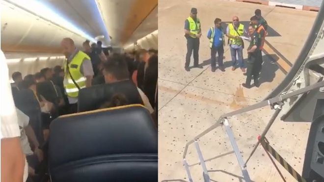 imágenes captadas por un pasajero del vuelo