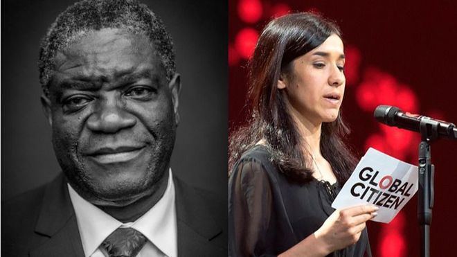 El cirujano congoleño Denis Mukwege y la yazidí Nadia Murad, premio Nobel de la Paz