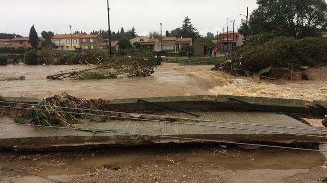 13 muertos por inundaciones cerca de Carcassone por Leslie