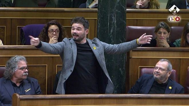 Rufián, expulsado del Congreso por Ana Pastor tras una trifulca con Borrell