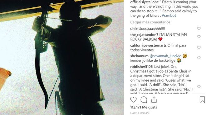 Stallone anuncia una carnicería en Rambo V