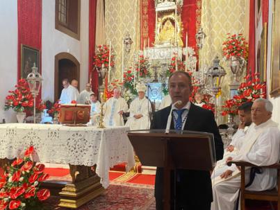 Sergio Rodríguez pide a la Virgen de Las Nieves