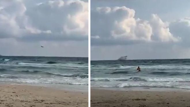 Buscan al piloto de un avión del Ejército que se ha estrellado en el mar