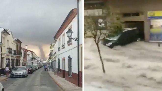 Lluvias torrenciales y 26.000 rayos en la Península