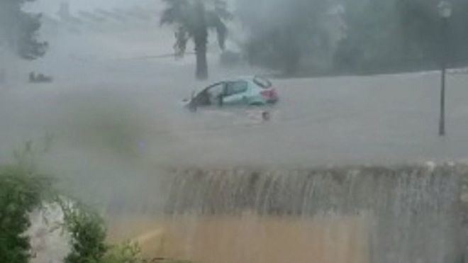 La gota fría deja 100 litros de agua por metro cuadrado en Santanyí