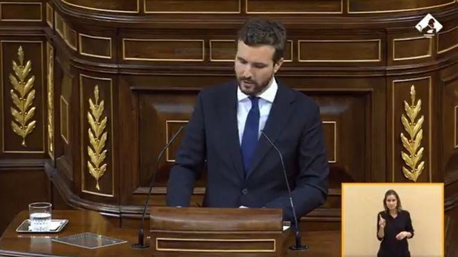 Casado a Sánchez: 'Es usted una mentira andante'