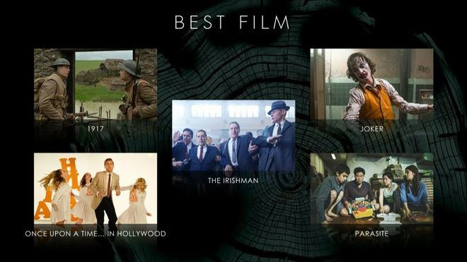 ‘Joker’, ‘El irlandés’ y ‘Érase una vez en Hollywood’, los más nominados en los Bafta