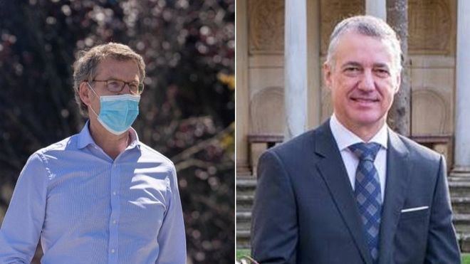 Feijóo revalida la mayoría absoluta en Galicia y Urkullu mejora resultados