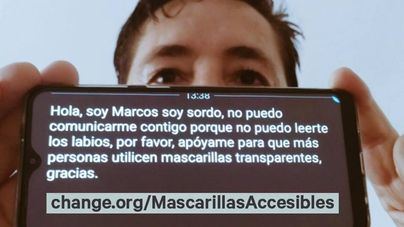 Un hombre sordo reúne 70.000 firmas para la homologación de las mascarillas transparentes