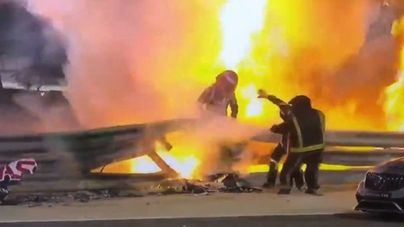 Escalofriante accidente de Romain Grosjean en el GP de Baréin de F1