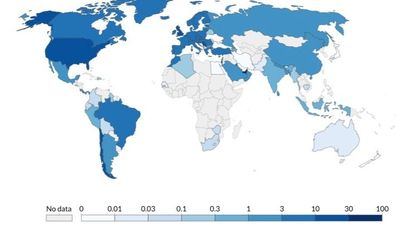 La vacunación mundial contra el coronavirus en tiempo real: 40,74 dosis por cada cien habitantes en España
