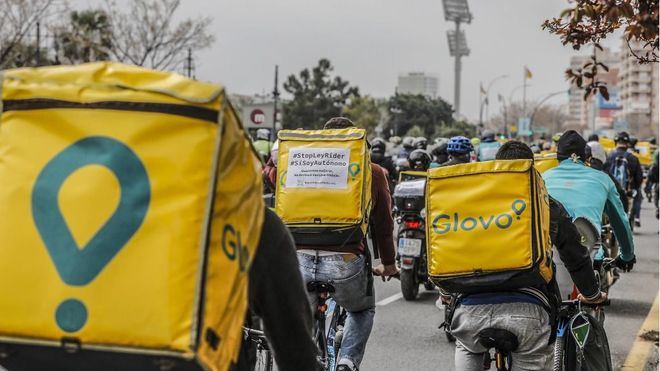Los repartidores convocan manifestaciones este martes contra la 'Ley Rider'