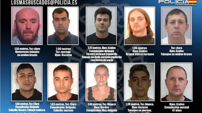 Estos son los 10 fugitivos que la Policía busca en España