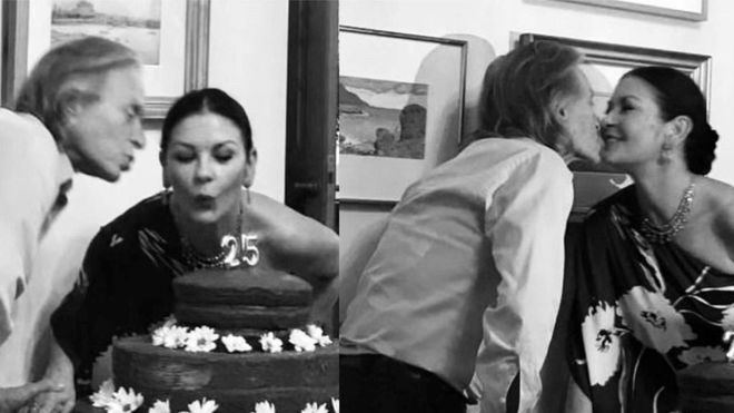 Michael Douglas y Catherine Zeta-Jones celebran juntos sus cumpleaños en s' Estaca