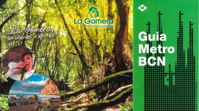 La Gomera, imagen de los mapas del metro de Madrid y Barcelona