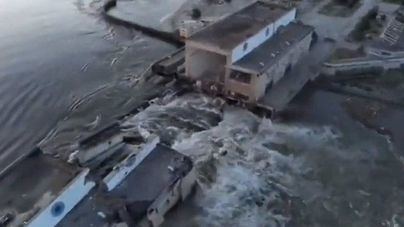 Ucrania y Rusia se acusan de destruir una presa en la región de Jersón