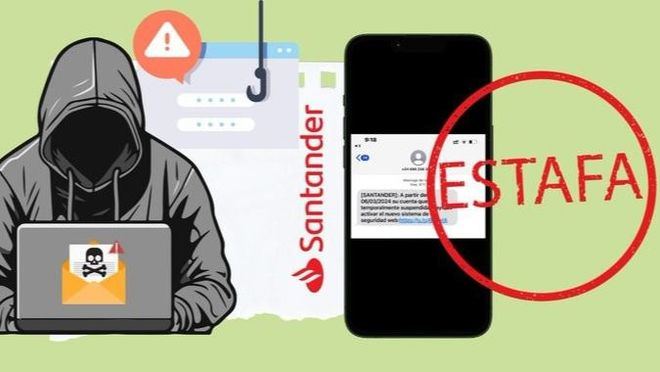 Cuidado si recibes un SMS del Santander con la suspensión de tu cuenta: es 'smishing'