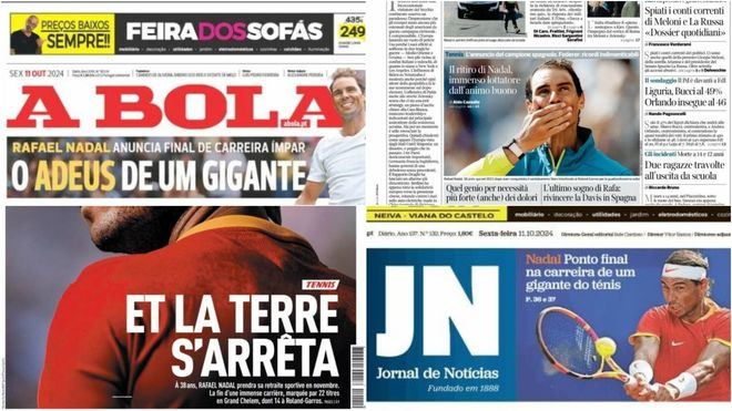 La prensa internacional rinde homenaje a Rafa Nadal