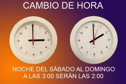 La madrugada de este domingo, 28 de octubre, finaliza el horario de verano