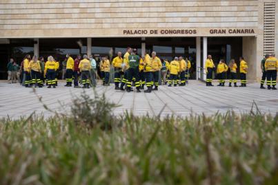 Miembros de las brigadas y las patrullas forestales preparan la campaña contra incendios 2022