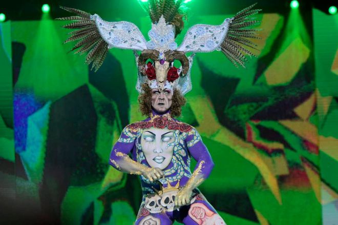 'No caigas en la tentación', primer premio del concurso de maquillaje corporal
