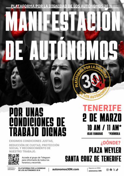 Movilización Nacional de Autónomos el 2 de marzo