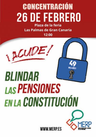 MERP entrega firmas por el blindaje de pensiones en Tenerife