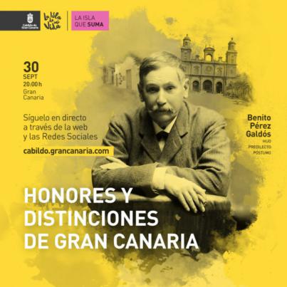 El Cabildo de Gran Canaria celebra hoy la Entrega de Honores y Distinciones 2020
