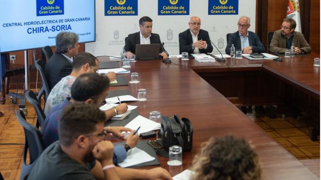 El tendido soterrado, agua agrícola y abastecimiento para la población del sur, alegaciones del Cabildo a Chira-Soria