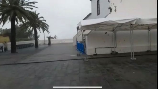 El fuerte viento obliga a suspender la Muestra de Artesanía de Chipude