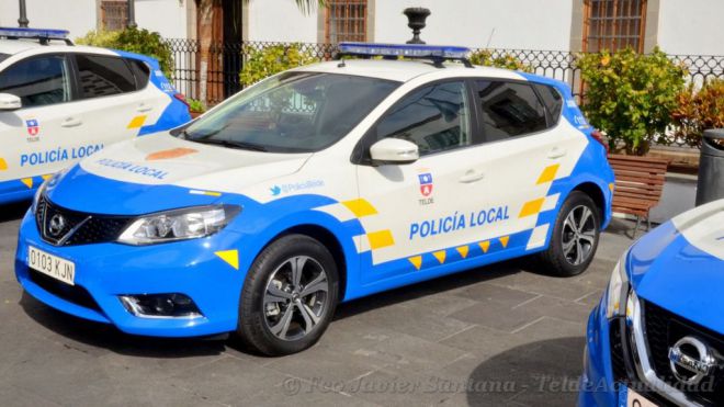 La Policía Local de Telde desaloja los barrios de El Espino, El Chorrillo y la Solana, en Tejeda, con motivo del incendio de Valleseco