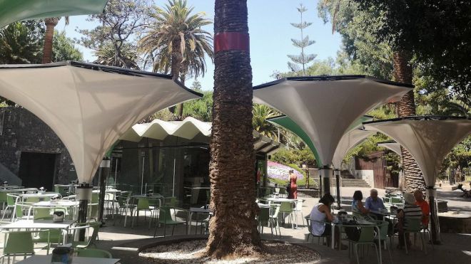 La Asociación Nuestro Patrimonio cuestiona el diseño de los nuevos parasoles del quiosco del García Sanabria dentro de un BIC