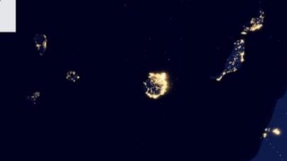 El apagón de Tenerife visto desde el espacio