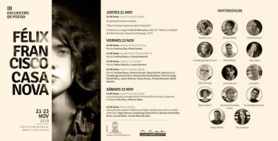 El III Encuentro Literario Félix Francisco Casanova trae a La Palma al editor de la obra completa del joven poeta palmero
