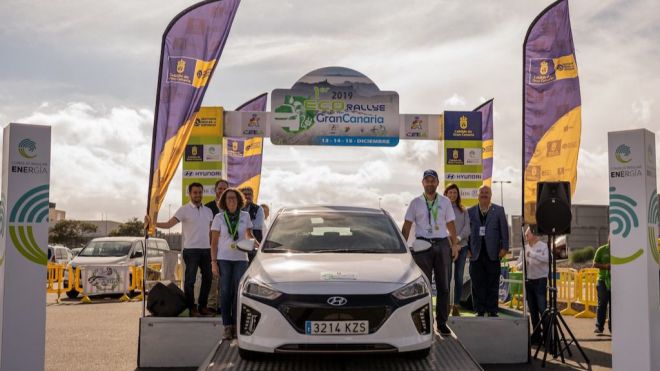 El Hyundai KONA 100% eléctrico ganador de la primera edición del ECORally Isla de Gran Canaria