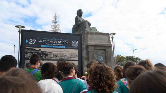 Una muestra al aire libre recupera la ruta vital de Galdós en Las Palmas de Gran Canaria