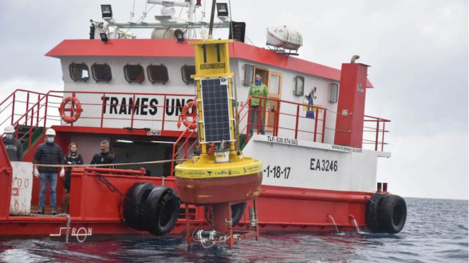 Canarias fondea su boya oceanográfica costera de cambio global al este de la isla de Gran Canaria