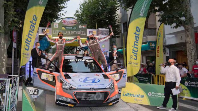 Yeray Lemes, Rogelio Peñate y el Hyundai i20 R5 vencen en el XXXVI Rally Villa de Santa Brígida.