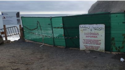 El elevado volumen de personas que acuden al Pescante de Hermigua obligan a reforzar el cierre de su acceso
