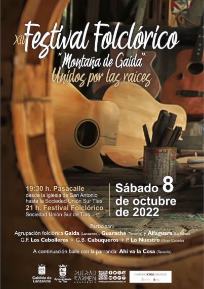 Grupos folclóricos de La Palma, Tenerife, Gran Canaria y Lanzarote participan en el XIV Festival “Montaña de Gaida”