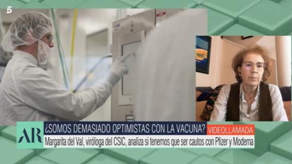 La viróloga Margarita del Val enfría las perspectivas de Pfizer y Moderna: 'Sólo protegen en casos leves'